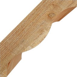 Ekena Millwork - BRCFST00 - Rustic Wood Funston Knee Brace