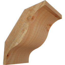 Ekena Millwork - BRCFST00 - Rustic Wood Funston Knee Brace