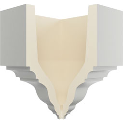 Ekena Millwork - MOC03X03BI - Endurathane Universal Outside Corner for Moulding Profiles, 3 1/8"P x 3 1/8"W x 7 3/4"H (Less than 3 1/8"P and 3 7/8"H), Factory Primed