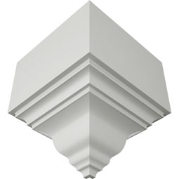 Ekena Millwork - MOC03X03BI - Endurathane Universal Outside Corner for Moulding Profiles, 3 1/8"P x 3 1/8"W x 7 3/4"H (Less than 3 1/8"P and 3 7/8"H), Factory Primed