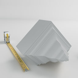 Ekena Millwork - MOC03X03BI - Endurathane Universal Outside Corner for Moulding Profiles, 3 1/8"P x 3 1/8"W x 7 3/4"H (Less than 3 1/8"P and 3 7/8"H), Factory Primed