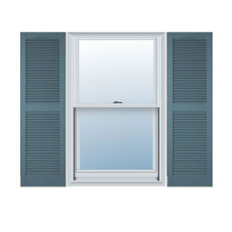 Mid-America - MVL - Custom Size Premium Vinyl Open Louver Window Shutters, w/Installation Shutter-Lok's (Per Pair)