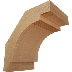 Ekena Millwork - BRCMRC00 - Rustic Wood Merced Knee Brace