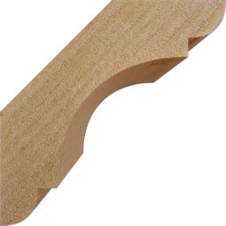Ekena Millwork - BRCOLY00 - Rustic Wood Olympic Knee Brace