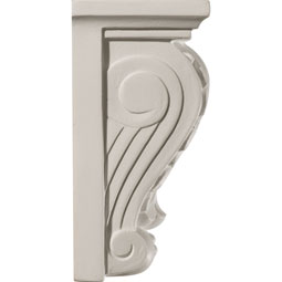 Ekena Millwork - COR03X02X05LE - Endurathane Legacy Acanthus Corbel, 3 7/8"W x 2 3/4"D x 5 7/8"H, Factory Primed