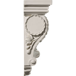 Ekena Millwork - COR06X03X10ME - Endurathane Medway Oakleaf Corbel, 6 1/2"W x 3 5/8"D x 10"H, Factory Primed