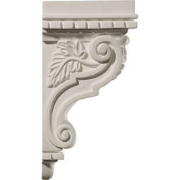 Ekena Millwork - COR04X05X10HA - Endurathane Hamilton Corbel, 4 7/8"W x 5 1/2"D x 10 1/8"H, Factory Primed