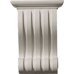 Ekena Millwork - COR06X03X09LN - Endurathane Leandros Corbel, 6 1/2"W x 3 3/8"D x 9"H, Factory Primed