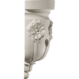 Ekena Millwork - COR07X03X09SP - Endurathane Springtime Corbel, 7"W x 3 1/2"D x 9"H, Factory Primed