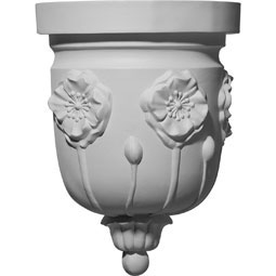 Ekena Millwork - COR07X03X09SP - Endurathane Springtime Corbel, 7"W x 3 1/2"D x 9"H, Factory Primed