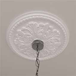 Ekena Millwork - CM16SW_P - Endurathane Swindon Ceiling Medallion, 16 7/8"OD x 1 1/2"P (Fits Canopies up to 2 7/8")