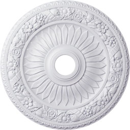 Ekena Millwork - CM23BE_P - Endurathane Bellona Ceiling Medallion, 23 5/8"OD x 3 5/8"ID x 1 1/8"P (Fits Canopies up to 3 5/8")