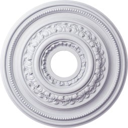 Ekena Millwork - CM17OL_P - Endurathane Orleans Ceiling Medallion, 17 5/8"OD X 3 5/8"ID X 1 7/8"P (Fits Canopies up to 4 5/8")