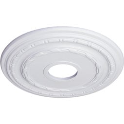 Ekena Millwork - CM15DU_P - Endurathane Dublin Ceiling Medallion, 15 3/8"OD x 3 5/8"ID x 1"P (Fits Canopies up to 8 1/4")