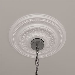 Ekena Millwork - CM15GA_P - Endurathane Galway Ceiling Medallion, 15 3/4"OD x 3 1/4"ID x 1"P (Fits Canopies up to 3 1/4")