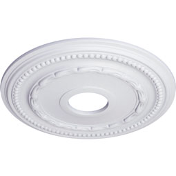 Ekena Millwork - CM15FE_P - Endurathane Federal Ceiling Medallion, 15 3/8"OD x 3 5/8"ID x 1"P (Fits Canopies up to 8 1/2")