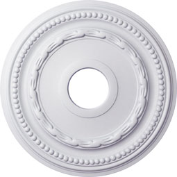 Ekena Millwork - CM15FE_P - Endurathane Federal Ceiling Medallion, 15 3/8"OD x 3 5/8"ID x 1"P (Fits Canopies up to 8 1/2")