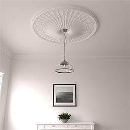 Ekena Millwork - CM51GL_P - Endurathane Galveston Ceiling Medallion, 51"OD x 3 5/8"ID x 3 3/8"P (Fits Canopies up to 5 7/8")