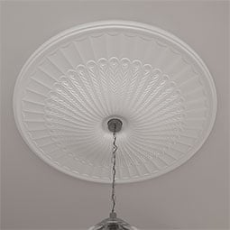 Ekena Millwork - CM51GL_P - Endurathane Galveston Ceiling Medallion, 51"OD x 3 5/8"ID x 3 3/8"P (Fits Canopies up to 5 7/8")