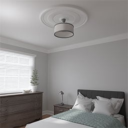 Ekena Millwork - CM51NE_P - Endurathane Nevio Ceiling Medallion, 51 1/8"OD x 3 5/8"ID x 1 1/2"P (Fits Canopies up to 4 3/4")