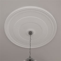 Ekena Millwork - CM51NE_P - Endurathane Nevio Ceiling Medallion, 51 1/8"OD x 3 5/8"ID x 1 1/2"P (Fits Canopies up to 4 3/4")