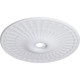 Ekena Millwork - CM36GL_P - Endurathane Galveston Ceiling Medallion, 36 5/8"OD x 3 5/8"ID x 2 3/8"P (Fits Canopies up to 4 3/4")