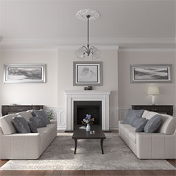 Ekena Millwork - CM32AN_P - Endurathane Angel Ceiling Medallion, 32 1/4"OD x 3 5/8"ID x 1 1/8"P (Fits Canopies up to 15 3/4")