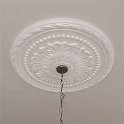 Ekena Millwork - CM31PM_P - Endurathane Palmetto Ceiling Medallion, 31 1/2"OD x 3 5/8"ID x 1 3/4"P (Fits Canopies up to 7 5/8")