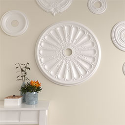 Ekena Millwork - CM31KI_P - Endurathane Kirke Ceiling Medallion, 31 1/2"OD x 3 5/8"ID x 1 1/2"P (Fits Canopies up to 3 5/8")