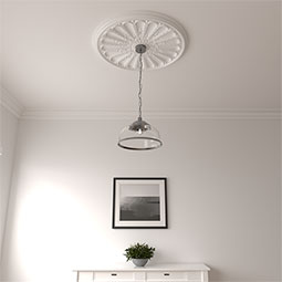 Ekena Millwork - CM31KI_P - Endurathane Kirke Ceiling Medallion, 31 1/2"OD x 3 5/8"ID x 1 1/2"P (Fits Canopies up to 3 5/8")