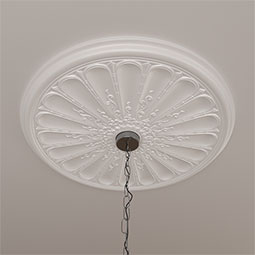 Ekena Millwork - CM31KI_P - Endurathane Kirke Ceiling Medallion, 31 1/2"OD x 3 5/8"ID x 1 1/2"P (Fits Canopies up to 3 5/8")