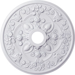 Ekena Millwork - CM30RO_P - Endurathane Rose Ceiling Medallion, 30 7/8"OD x 3 5/8"ID x 1 3/8"P (Fits Canopies up to 5 1/4")
