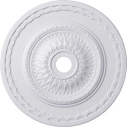 Ekena Millwork - CM29SF_P - Endurathane Sunflower Ceiling Medallion, 29 1/2"OD x 3 5/8"ID x 1 5/8"P (Fits Canopies up to 5 5/8")