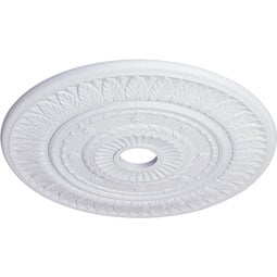 Ekena Millwork - CM26LF_P - Endurathane Leaf Ceiling Medallion, 26 3/4"OD x 3 5/8"ID x 1 1/8"P (Fits Canopies up to 3 5/8")
