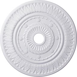 Ekena Millwork - CM26LF_P - Endurathane Leaf Ceiling Medallion, 26 3/4"OD x 3 5/8"ID x 1 1/8"P (Fits Canopies up to 3 5/8")