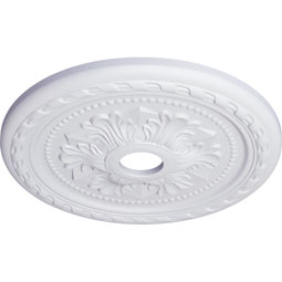 Ekena Millwork - CM23PM_P - Endurathane Palmetto Ceiling Medallion, 23 5/8"OD x 3 5/8"ID x 1 5/8"P (Fits Canopies up to 3 5/8")