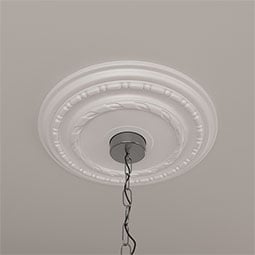 Ekena Millwork - CM17DU_P - Endurathane Dublin Ceiling Medallion, 17 7/8"OD x 3 5/8"ID x 1 1/4"P (Fits Canopies up to 5 1/8")