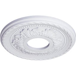 Ekena Millwork - CM12PM_P - Endurathane Palmetto Ceiling Medallion, 12 1/8"OD x 3 1/2"ID x 1"P (Fits Canopies up to 4 7/8")