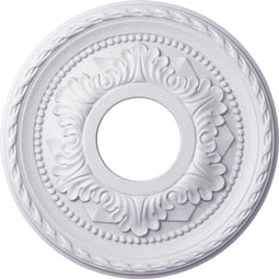 Ekena Millwork - CM12PM_P - Endurathane Palmetto Ceiling Medallion, 12 1/8"OD x 3 1/2"ID x 1"P (Fits Canopies up to 4 7/8")