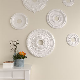 Ekena Millwork - CM20PM_P - Endurathane Palmetto Ceiling Medallion, 20 7/8"OD x 3 5/8"ID x 1 5/8"P (Fits Canopies up to 5")