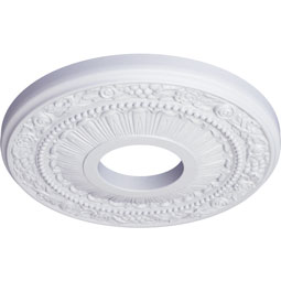 Ekena Millwork - CM12NA_P - Endurathane Nadia Ceiling Medallion, 12 1/8"OD x 3 5/8"ID x 7/8"P (Fits Canopies up to 4 7/8")