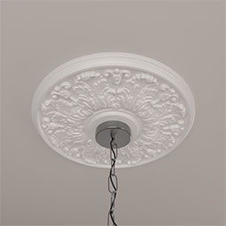 Ekena Millwork - CM16AP_P - Endurathane Apollo Ceiling Medallion, 16 1/2"OD x 3 5/8"ID x 1 1/8"P (Fits Canopies up to 5 5/8")