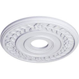 Ekena Millwork - CM16WR_P - Endurathane Wreath Ceiling Medallion, 16 1/4"OD x 3 5/8"ID x 1"P (Fits Canopies up to 5 1/2")