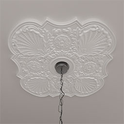 Ekena Millwork - CM29FW_P - Endurathane Flower Ceiling Medallion, 29"OD x 3 5/8"ID x 1 3/8"P (Fits Canopies up to 6 1/4")