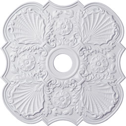 Ekena Millwork - CM29FW_P - Endurathane Flower Ceiling Medallion, 29"OD x 3 5/8"ID x 1 3/8"P (Fits Canopies up to 6 1/4")