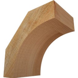 Ekena Millwork - BRCWTL00 - Rustic Wood Westlake Knee Brace