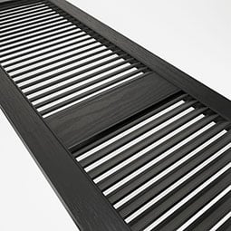 Mid-America - LL1S - Lifetime Vinyl Open Louver Window Shutters, w/Installation Shutter-Lok's & Matching Screws (Per Pair)