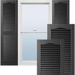 Mid-America - LL1S - Lifetime Vinyl Open Louver Window Shutters, w/Installation Shutter-Lok's & Matching Screws (Per Pair)