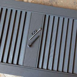 Builder's Edge - 030 - Builders Edge, Vinyl Raised Panel Shutters, Includes Matching Installation Spikes (Per Pair)
