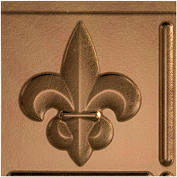 ACP - SAMPLE-FFDLB - Fasade Fleur de Lis Backsplash Panel, 6" x 6" Sample